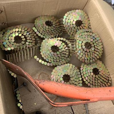 Roofing Tools Lot Nail Gun Shingle Nails Shovel