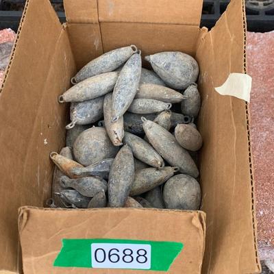 Box of Large Fishing Sinkers