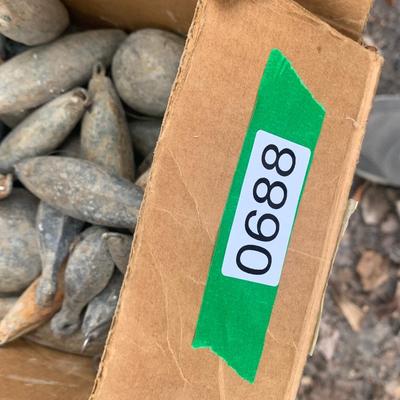 Box of Large Fishing Sinkers
