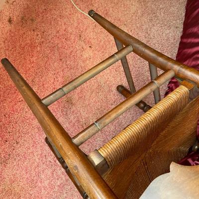 Ladder back chair with caned reed seat