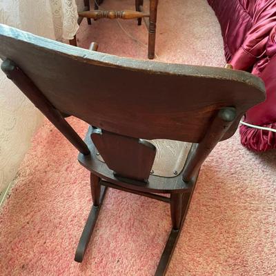 Antique wooden rocking chair