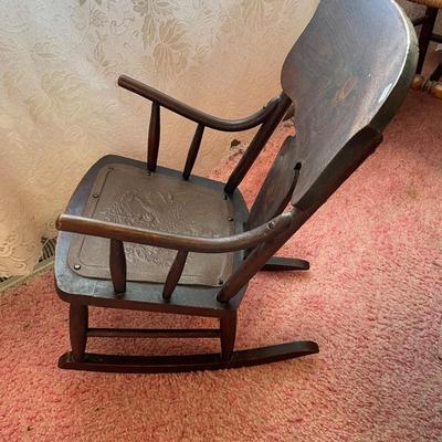 Antique wooden rocking chair