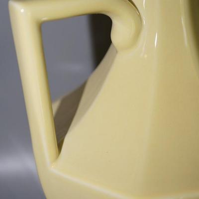 ABINGTON YELLOW PANELLED HANDED VASE STAMPED #11