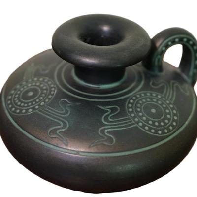 NORSE POTTERY HANDLED CANDLE HOLDER #66