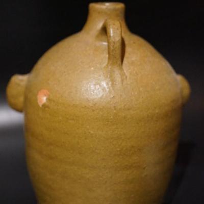 ARTIST SIGNED CHESTER HEWELL GROTESQUE FACE JUG 10 1/2"