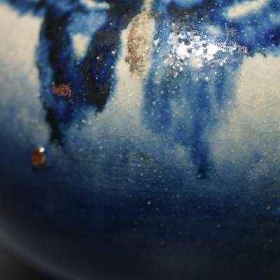 RARE PAULINE POTTERY OF EDGERTON , WI POT W/ UNDERGLAZED BUTTERFLY STAMPED ON BASE