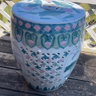 Chinese/Asian lotus garden side table