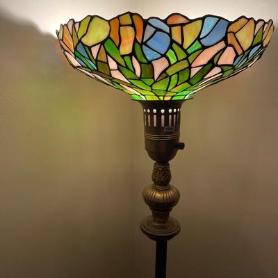 Heavenly stained glass floor lamp