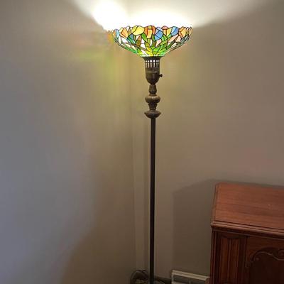 Heavenly stained glass floor lamp
