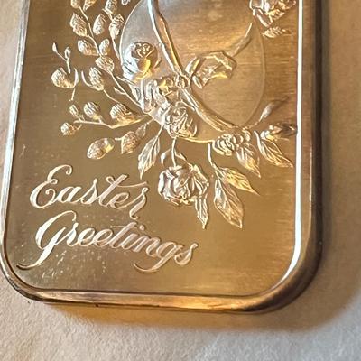 2 Vintage 1 oz. Fine Silver Madison Mint Easter Troy Ingot