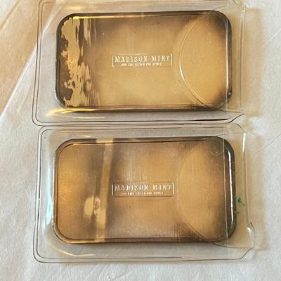 2 Vintage 1 oz. Fine Silver Madison Mint Easter Troy Ingot