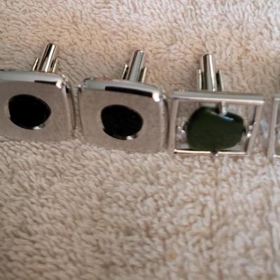 CUFFLINKS, TIE CLASP AND JEWELRY BOX