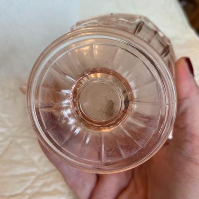 Depression glass sugar & creamer