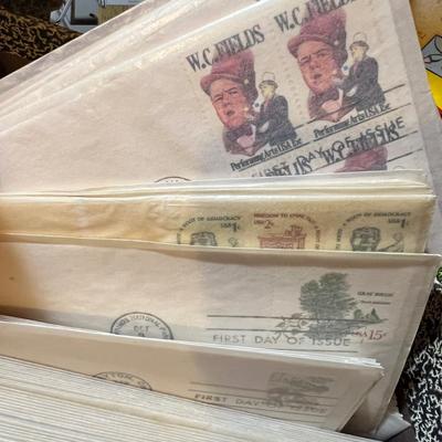 Box Full of First Day Covers Stamps 1974-1985