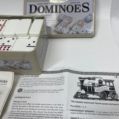 Dominoes Double Twelve Color dot 91 ct in tin box