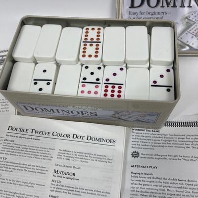 Dominoes Double Twelve Color dot 91 ct in tin box
