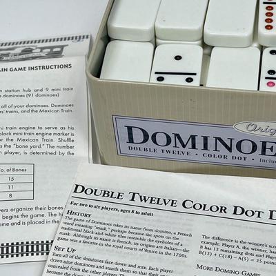 Dominoes Double Twelve Color dot 91 ct in tin box
