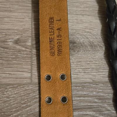 (2) Black Belts - One Braided and One with Silver Grommets
