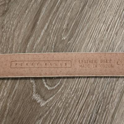 Black and Ivory Leather Belts