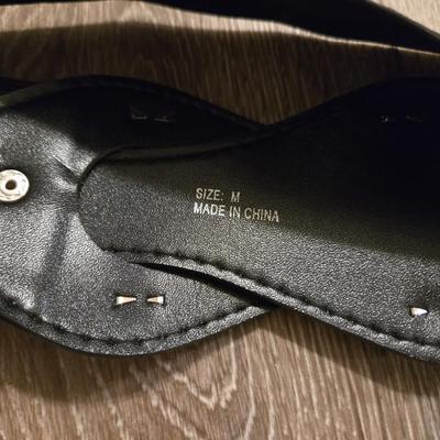 Wide Black Belt with Stretch Band Belt