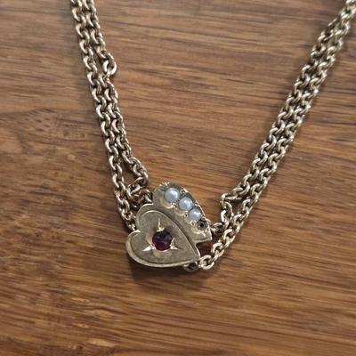 Antique Victorian Gold Filled Pocket Watch Chain Slide Necklace