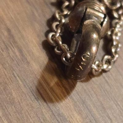 Antique Victorian Gold Filled Pocket Watch Chain Slide Necklace