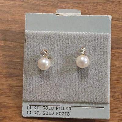Pearl and Diamond Earrings