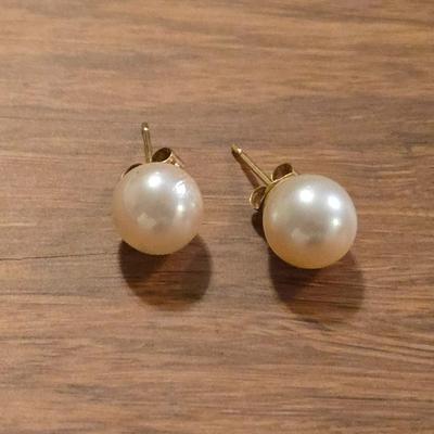 14k and Pearl Earrings
