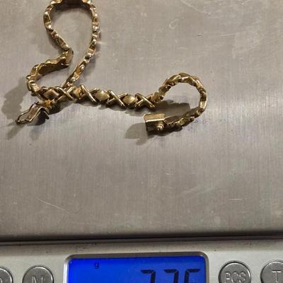 14k Gold XO Bracelet