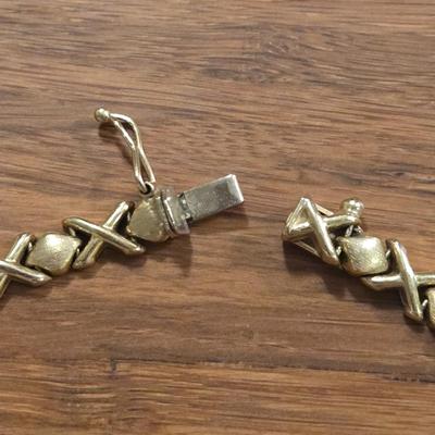 14k Gold XO Bracelet
