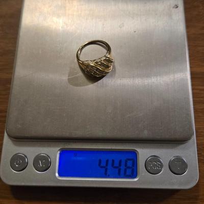 14k Gold and Diamond Ring