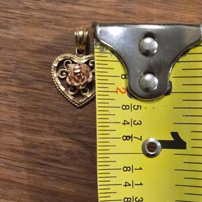 14k Yellow and Rise Gold Pendant