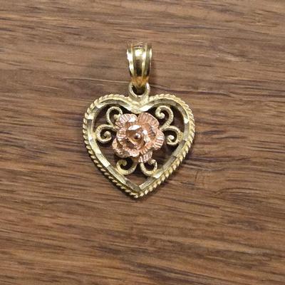 14k Yellow and Rise Gold Pendant
