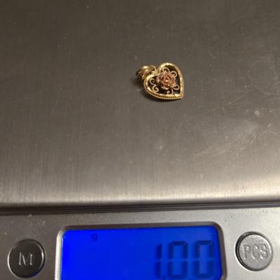 14k Yellow and Rise Gold Pendant