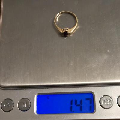 14k Gold and Ruby Ring