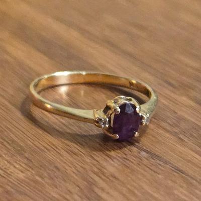14k Gold and Ruby Ring