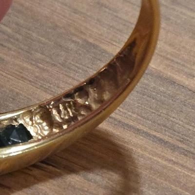 14k Gold, Emerald, & Diamond Ring
