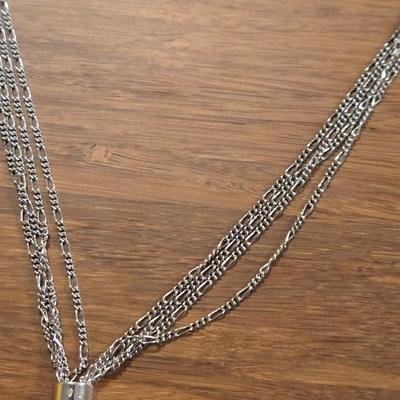Sterling Silver and Multicolored Pearl Necklace