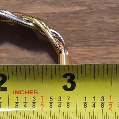 Braided Fiber Bracelet with 14k Gold Piece