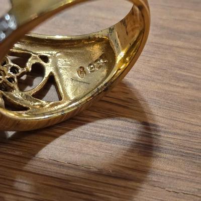 Gold over Sterling Silver, Sapphire, and Diamond Ring, Bracelet, Earrings, and Pendant Slide