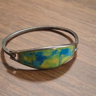 Sterling and Calsilica Bracelet & Earrings