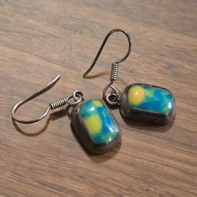 Sterling and Calsilica Bracelet & Earrings