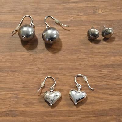 Sterling Silver Earrings Lot