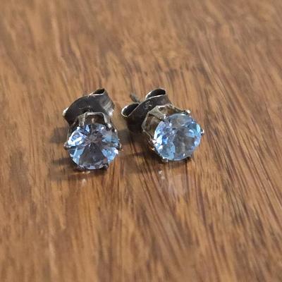 Sterling Silver and Topaz Ring and Earrings