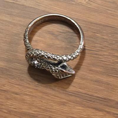 (2) Fashion Rings - Rose and a Snake