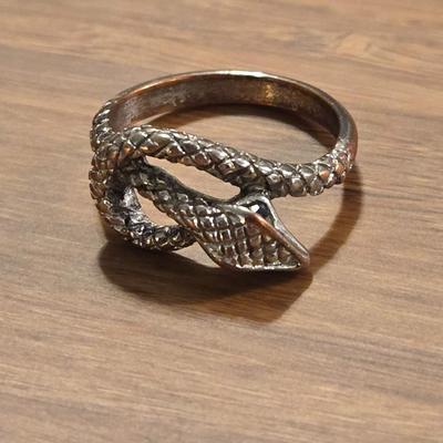 (2) Fashion Rings - Rose and a Snake