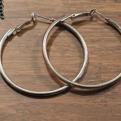 (3) Pairs of Silver Tone Earrings
