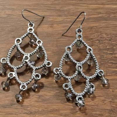 (3) Pairs of Silver Tone Earrings