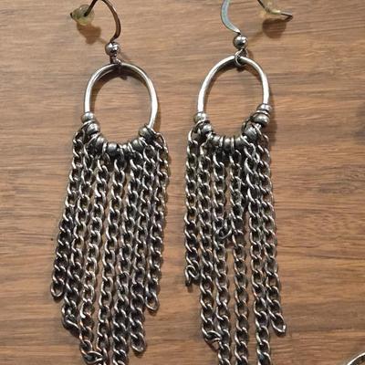 (3) Pairs of Silver Tone Earrings