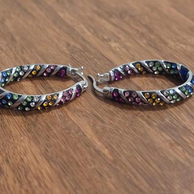 Glass Earrings, Multicolored Crystal Earrings and Lightweight Earrings